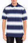 Old School Striped Pique Polo Shirt