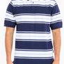 Old School Striped Pique Polo Shirt