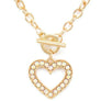 Heart Pendant Toggle Necklce