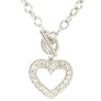 Heart Pendant Toggle Necklce