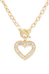 Heart Pendant Toggle Necklce