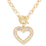 Heart Pendant Toggle Necklce