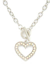 Heart Pendant Toggle Necklce