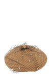 Fishnet with Rhinestone Accent Beret