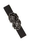 Double Flower Design Elastic Belt