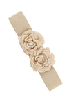 Double Flower Design Elastic Belt