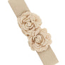 Double Flower Design Elastic Belt