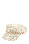 Tweed beret Chain Hat