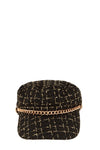 Tweed beret Chain Hat