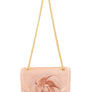 Full Rhinestone Square Bag with Rose Accent