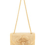 Full Rhinestone Square Bag with Rose Accent