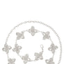 Multi Flower Linked Metal Belt