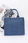 Denim Convertible Small Tote Bag