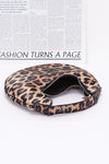 Leopard Print Top Handle Circle Swing Bag