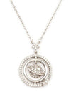 Cubic Zirconia Planet Pendant Necklace