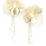 Pearl Drop Filigree Flower Earrings