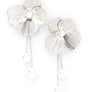 Pearl Drop Filigree Flower Earrings