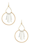 Mix Tone Fringe Metal Iconic Earrings