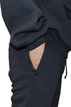 Mens Solid Fleece Flare Stacked PANTS