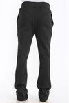 Mens Solid Fleece Flare Stacked PANTS