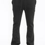 Mens Solid Fleece Flare Stacked PANTS