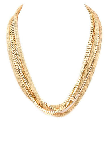 Mix Chain Layer Collar Necklace