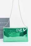 Color Mirror Envelope Clutch Swing Bag