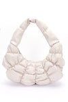 Crinkle Faux Leather Shoulder Bag