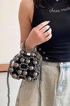 Metallic Beaded Petite Party Swing Bag