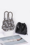 Metallic Beaded Petite Party Swing Bag