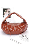 Patent Finish Faux Leather Top Handle Swing Bag