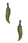 Crystal Jalapeno Stud Earrings