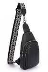 Guitar Strap Iconic Faux Leather Sling Bag