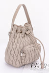 Nylon Quilted Puffer Convertible Bucket Bag