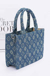 LA Jacquard Denim Fashion Tote