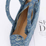 LA Jacquard Denim Fashion Tote