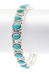 Oval Stone Pave Open Cuff