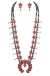 Squash Blossom Western Statement Necklace Set