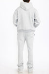 Mens Solid Fleece Flare Stacked SET