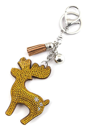 Crystal Moose Key Charm