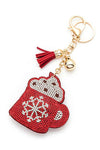 Crystal Christmas Hot Coco Pillow Key Chain