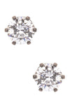 Cubic Zirconia Round Studs 5mm