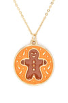 Gingerbread Cookie Pendant Necklace