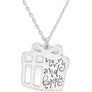 Laser Cut Holiday Present Dainty Pendant Necklace