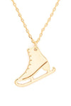 Laser Cut Ice Skate Pendant Necklace