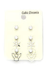 Snowflake & Angel CZ Studs Set