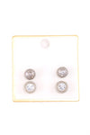 Crystal Stud Earring Set