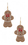 Ginger Bread Cookie Holiday Earrings