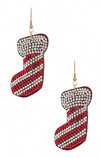 Christmas Stocking Holiday Stone Earrings