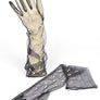 Pearl Accent Mesh Elegant Gloves